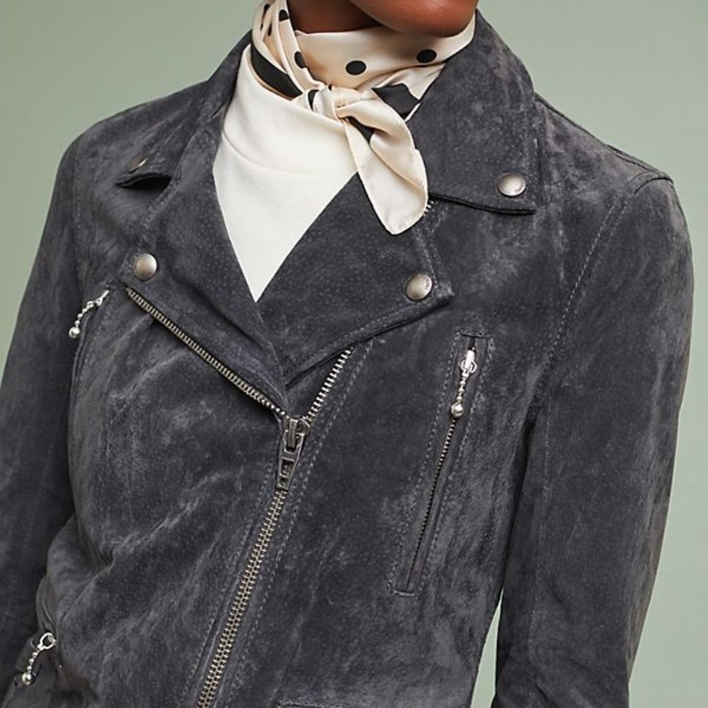 ANTHROPOLOGIE SUEDE MOTO JACKET by BLANK NYC - Picture 9 of 9